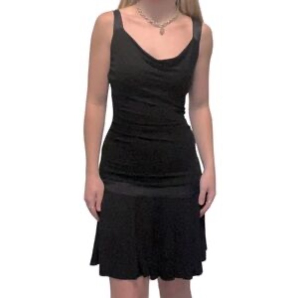 Diane Von Furstenberg Silk Cowl Neck Drop Waist Dress - Picture 9 of 9